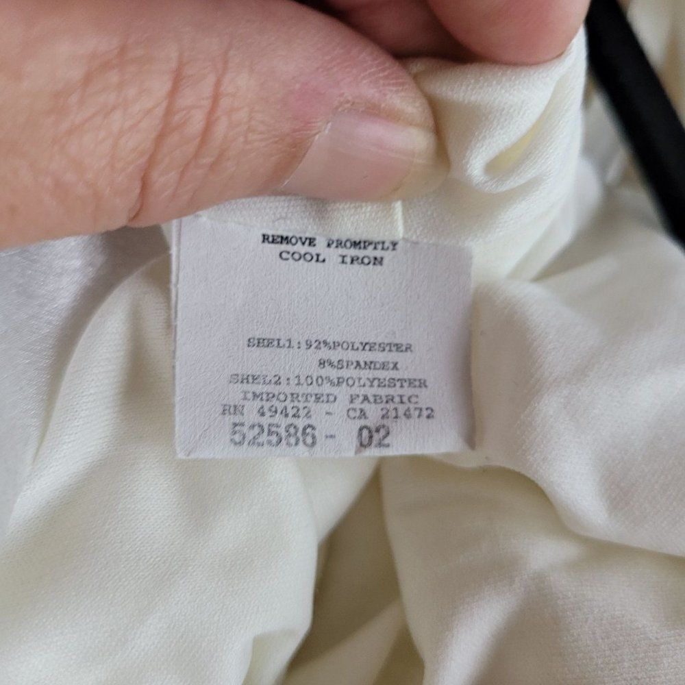 Vtg 80s Jessica McClintock Wedding Dress Gown Sz 8 Ivory Bodycon Fishtail Halter - Picture 15 of 16